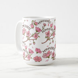 Kirschblüten-Momfulness Rosa Blumenmuster Kaffeetasse