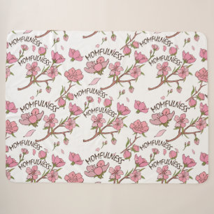Kirschblüten-Momfulness Rosa Blumenmuster Sherpadecke