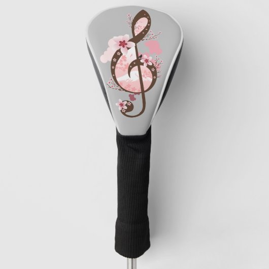 Kirschblüten-Musik Golf Headcover (Vorderseite)