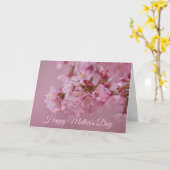 Kirschblüten Muttertags Blasse Rosa Reflexionen Karte (Gelbe Blume)
