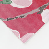Kirschblüten, nahtlos, Aquarellmuster. Fleecedecke (Ecke)