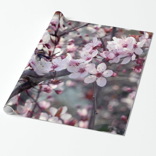 Kirschblüten-Natur mit Blumen Geschenkpapier (Ungerollt)