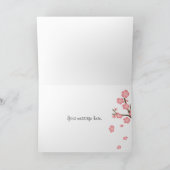 Kirschblüten-Niederlassung danken Ihnen Dankeskarte (Innenseite)