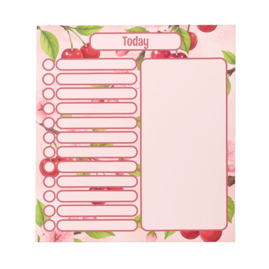 Kirschblüten Notizblock (Vorderseite)