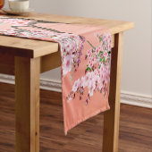 Kirschblüten-Pfau Kurzer Tischläufer (Beispiel)