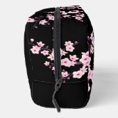 Kirschblüten-Pink-Schwarzes Monogramm Waschbeutel (Rechts)