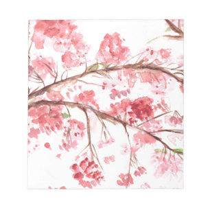 Kirschblüten-pinke Blumen Girly Sakura Asiatisch Notizblock