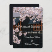 Kirschblüten-Proben-Abendessen-Einladungen Einladung (Vorne/Hinten)