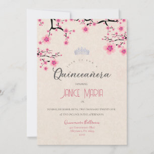 Kirschblüten-Quinceañera-Einladung Einladung