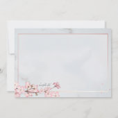 Kirschblüten Rahmen Brautparty Einladung (Rückseite)