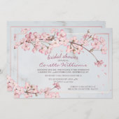 Kirschblüten Rahmen Brautparty Einladung (Vorne/Hinten)