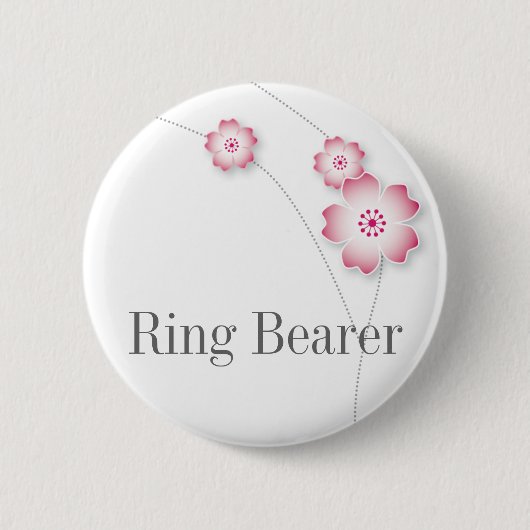 Kirschblüten-Ring-Träger-Knopf Button (Vorderseite)