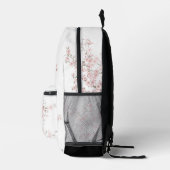 Kirschblüten-Rosa Monogramm Bedruckter Rucksack (Rechts)