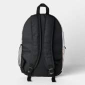 Kirschblüten-Rosa Monogramm Bedruckter Rucksack (Rückseite)