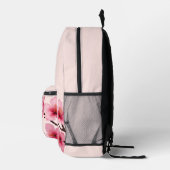 Kirschblüten-Rosa-Monogramm Bedruckter Rucksack (Rechts)