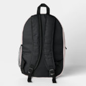 Kirschblüten-Rosa-Monogramm Bedruckter Rucksack (Rückseite)