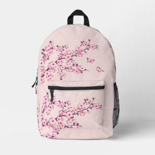 Kirschblüten-Rosa-Monogramm Bedruckter Rucksack