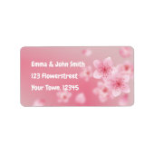 Kirschblüten - rosa | romantischer adressaufkleber (Vorne)