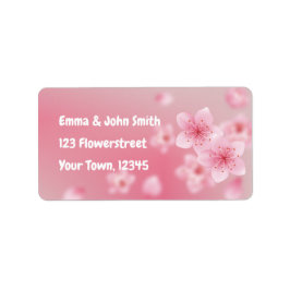 Kirschblüten - rosa | romantischer adressaufkleber