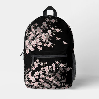 Kirschblüten-Rosa-Schwarz Bedruckter Rucksack