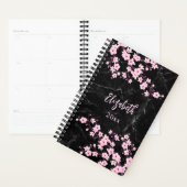 Kirschblüten Rosa Schwarzer Marmor Custom Planer (Anzeige)