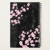 Kirschblüten Rosa Schwarzer Marmor Custom Planer (Rückseite)