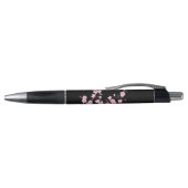 Kirschblüten-Rosa-Schwarzes Monogramm Kugelschreiber (Oberseite)