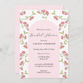 Kirschblüten Rosa und Weiß Brautparty Einladung (Vorne/Hinten)