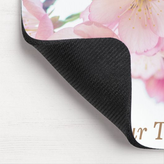 Kirschblüten Rosa und Weiß Personalisiert Mousepad (Ecke)