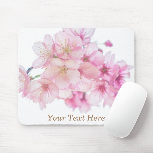 Kirschblüten Rosa und Weiß Personalisiert Mousepad (Mit Mouse)