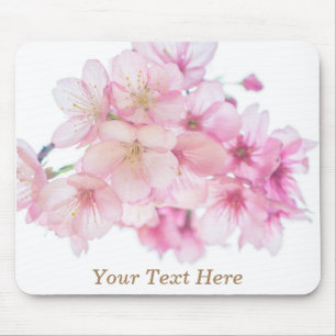 Kirschblüten Rosa und Weiß Personalisiert Mousepad