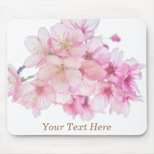 Kirschblüten Rosa und Weiß Personalisiert Mousepad (Vorne)