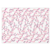 Kirschblüten-Rosa-Weiß-Blumenmuster Tischdecke (Vorderseite (Horizontal))
