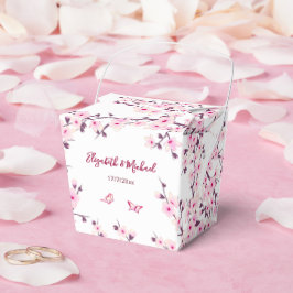 Kirschblüten-Rosa-Weiß-Hochzeit nach Maß Geschenkschachtel