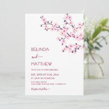 Kirschblüten Rosa Weiße Casual-Hochzeit