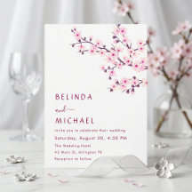 Kirschblüten Rosa Weiße Casual-Hochzeit