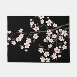 Kirschblüten-Rosaschwarzes Fußmatte