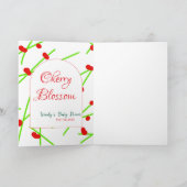 Kirschblüten-Rot-Grün-Babybauch-Arch-Form na Karte (Innenseite)