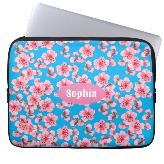 Kirschblüten Ruhe Laptopschutzhülle (Vorderseite)