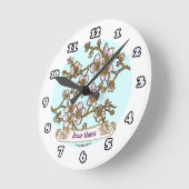 Kirschblüten runde wanduhr (Winkel)