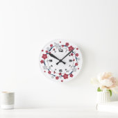 Kirschblüten Runde Wanduhr (Zuhause)