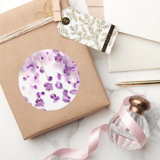 Kirschblüten Runder Aufkleber (Schenken)