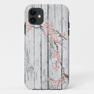 Kirschblüten rustikales weiß vintage iPhone 11 hülle