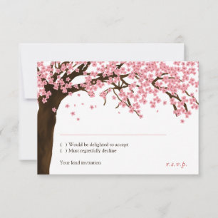 Kirschblüten / Sakura Aquarell RSVP Karte