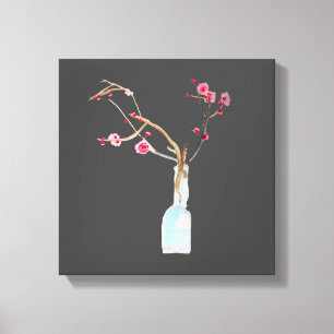 Kirschblüten-Sakura-Aquarellkunst Leinwanddruck