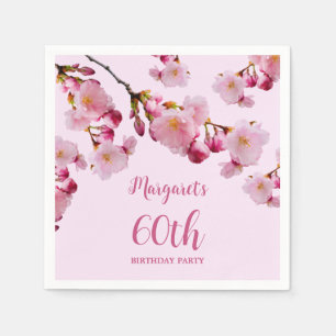 Kirschblüten-Sakura-Blüten-Geburtstag Serviette