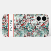Kirschblüten Sakura Druck Monogramm Case-Mate iPhone Hülle (Rückseite (Horizontal))