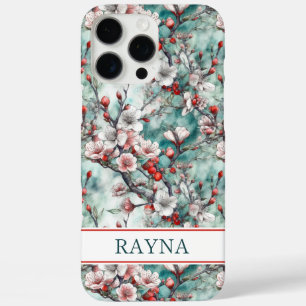 Kirschblüten Sakura Druck Monogramm iPhone 16 Pro Max Hülle