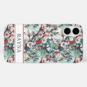 Kirschblüten Sakura Druck Monogrammiert Case-Mate iPhone Hülle (Rückseite (Horizontal))