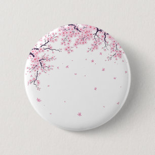 Kirschblüten Sakura Japanische Kunst-Tasche  Button